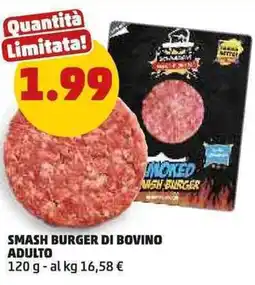 PENNY Smash burger di bovino adulto offerta