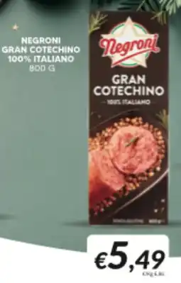 Supermercati Visotto Negroni gran cotechino 100% italiano offerta
