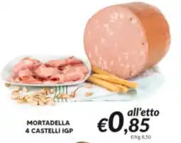 Supermercati Visotto Mortadella 4 castelli igp offerta