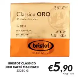 Supermercati Visotto Bristot classico oro caffè macinato offerta