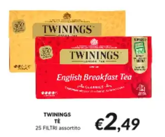 Supermercati Visotto Twinings te 25 filtri offerta