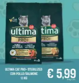 Supermercati Visotto Ultima cat pro-sterilized con pollo/salmone offerta