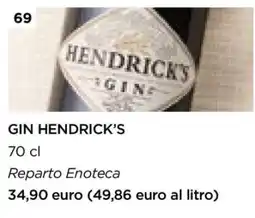 Esselunga Gin Hendrick's offerta