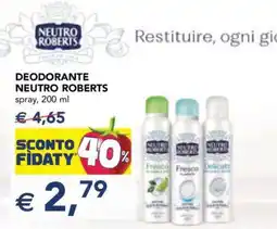 Esselunga DEODORANTE NEUTRO ROBERTS offerta
