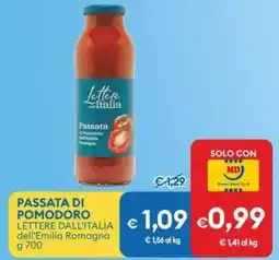 MD Discount Passata di pomodoro LETTERE DALL'ITALIA offerta