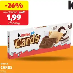 ALDI Kinder cards offerta