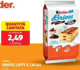 ALDI Kinder brioss latte e cacao offerta