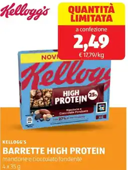 ALDI Kellogg's barrette high protein offerta