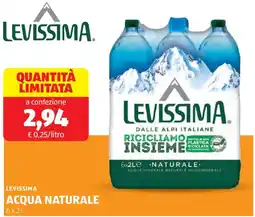 ALDI Levissima acqua naturale offerta