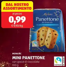 ALDI Monarc mini panettone offerta