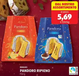 ALDI Monarc pandoro ripieno offerta