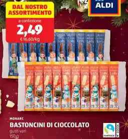 ALDI Monarc bastoncini di cioccolato offerta