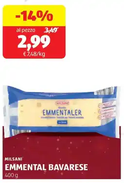 ALDI Milsani emmental bavarese offerta