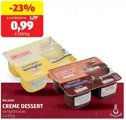 ALDI Milsani creme dessert offerta