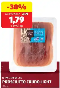 ALDI Il tagliere del re prosciutto crudo light offerta