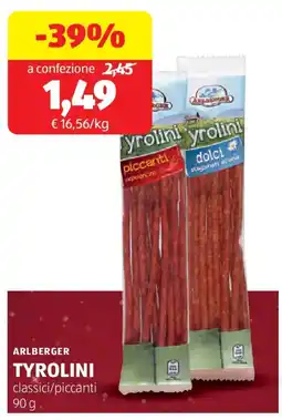ALDI Arlberger tyrolini offerta