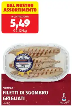 ALDI Medusa filetti di sgombro grigliati offerta