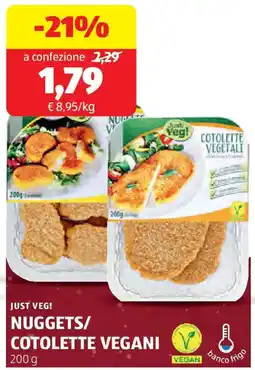 ALDI Just veg! nuggets/ cotolette vegani offerta