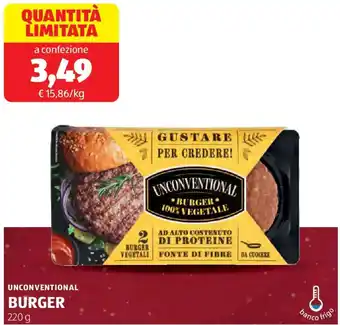 ALDI Unconventional burger offerta
