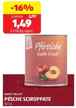 ALDI Sweet valley pesche sciroppate offerta