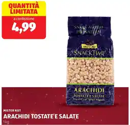 ALDI Mister nut arachidi tostate e salate offerta