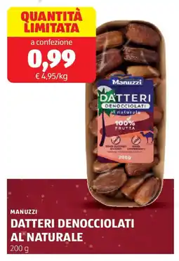 ALDI Manuzzi datteri denocciolati al naturale offerta