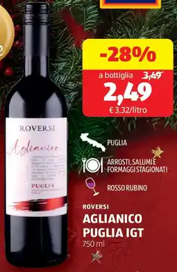 ALDI Roversi aglianico puglia igt offerta
