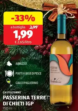 ALDI Casteltorre passerina terre di chieti igp offerta