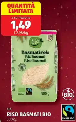 ALDI Bio riso basmati bio offerta