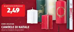 ALDI Home creation candele di natale offerta