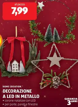 ALDI Home creation decorazione a led in metallo offerta