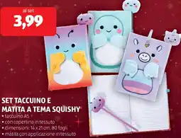 ALDI Set taccuino e matita a tema squishy offerta