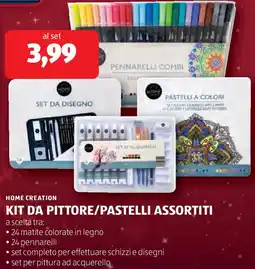 ALDI Home creation kit da pittore/pastelli offerta