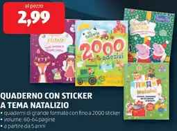 ALDI Quaderno con sticker a tema natalizio offerta