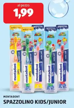 ALDI Mentadent spazzolino kids/junior offerta