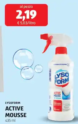 ALDI Lysoform active mousse offerta