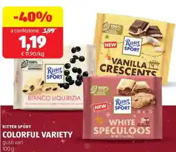ALDI Ritter sport colorful variety offerta