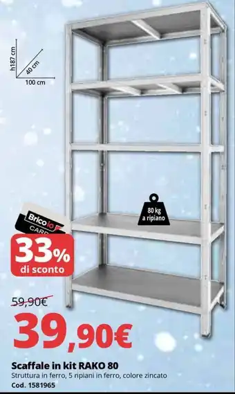 Scaffale in kit RAKO 80