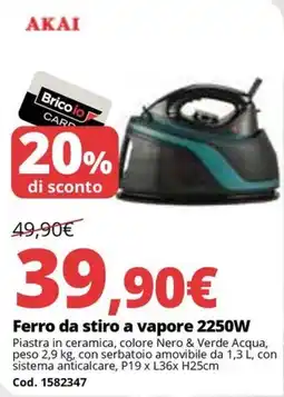 Brico Io ΑΚΑΙ Ferro da stiro a vapore 2250W offerta