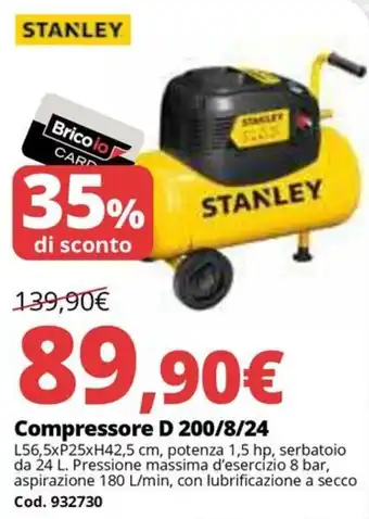 STANLEY Compressore D 200/8/24