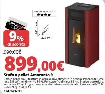 Stufa a pellet Amaranto 9