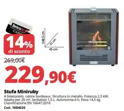 Brico Io Bricoio Stufa Miniruby offerta
