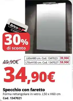 Brico Io Specchio con faretto offerta