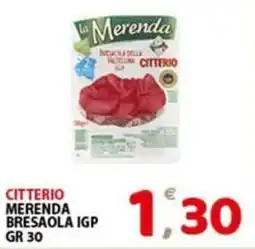 Premium Supermercati Citterio merenda bresaola IGP offerta