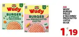 Premium Supermercati Aia wudy burger pollo etacchino/ prosciutto cotto offerta