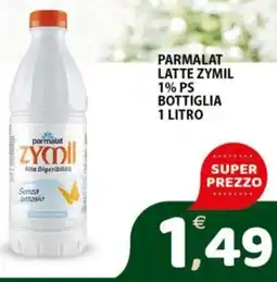 Premium Supermercati Parmalat latte zymil 1% ps bottiglia offerta
