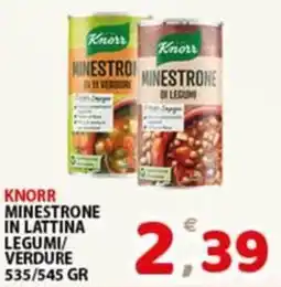 Premium Supermercati Knorr minestrone in lattina legumi/ verdure offerta