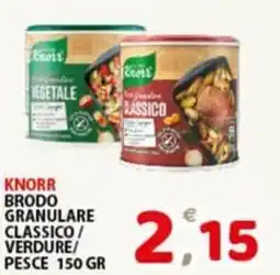 Premium Supermercati Knorr brodo granulare classico/ verdure/ pesce offerta