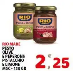 Premium Supermercati Rio mare pesto olive e peperoni/ pistacchio e limone msc offerta
