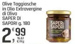 Supermercati Dok Olive Taggiasche in Olio Extravergine di Oliva SAPER DI SAPORI offerta